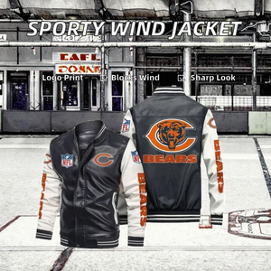 Chaqueta Bomber Formal de Lona PU para Hombre, Resistente al Viento, con Diseño de Equipo de Fútbol Americano, Estilo Deportivo, para Invierno, al Mejor Precio - Product Image 2