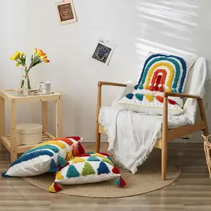 Декоративные наволочки для подушек, наборы наволочек, домашний декор, 3d наволочки с геометрической вышивкой, синий