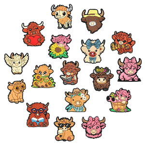 Vente en gros de chaussures Yak de dessin animé mignon Sandales à boucle Accessoires de bricolage Accessoires décoratifs amovibles en caoutchouc souple sur chaussures - Product Image 1