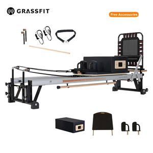 <span class=keywords><strong>Machine</strong></span> de Pilates Reformer avec tour demi-trapèze, équipement de studio commercial, en alliage d'aluminium, couleur personnalisée professionnelle - Product Image 1