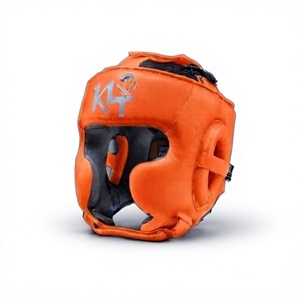Protège-tête de boxe K4 en cuir PU orange, PVC, PC, protection pour l'entraînement au Taekwondo, Muay Thai et Kickboxing - Product Image 1
