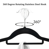 Vente chaude Velours Cintres 20/30/50 Pack Premium Cintres En Feutre Antidérapant Cintres pour Manteau Robuste Robuste