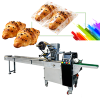 Machine d'emballage horizontale CE certifiée pour barres chocolatées à écran tactile, en acier inoxydable 304, pour boulangerie, avec emballage en film plastique type oreiller