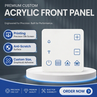 Panneau frontal personnalisé en PVC/PC/acrylique, membrane graphique, interrupteur à membrane, impression sérigraphique UV, découpe CNC, appareil intelligent pour la maison