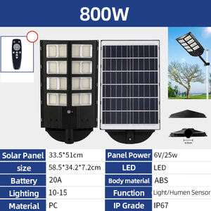 Ánh Sáng Cửa Hàng Năng Lượng Mạnh Mẽ Điều Khiển Từ Xa Năng Lượng Mặt Trời Ánh Sáng Đường Phố Cao Lumens Đèn Với Cảm Biến Chuyển Động Điều Khiển Từ Xa Cho Vườn - Product Image 6