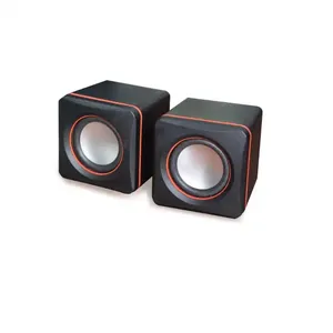 Portable USB mini Wired 2PCS desktop / laptop small speaker outdoor small audio gift speaker 2.0 mobile phone box