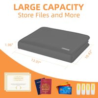 YIHUAIXNG Organisateur multi-poches extensible à 12 poches pour documents A4, lettres, reçus-Porte-sac ignifuge