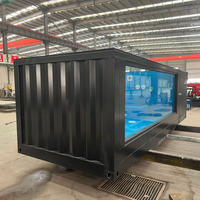 Maison hors sol en fibre de verre 20 pieds 40 pieds conteneur piscine petite maison conteneur d'expédition piscines avec fenêtre