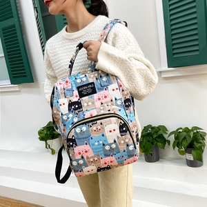 Moda özel baskı bebek karikatür bezi çantası arabası organizatör çantası çok fonksiyonlu taşınabilir mumya sırt çantası - Product Image 5