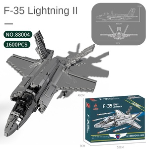 Compatible avec les blocs de construction militaires 1:8, 40 pièces en plastique ABS, avion de combat J-15, hélicoptère à assembler de haute difficulté - Product Image 6
