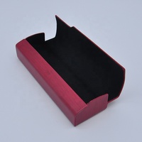 Étui rigide pour lunettes en PU imitation bois, boîte à lunettes rétro faite à la main, étui de rangement portable pour lunettes de vue et de soleil