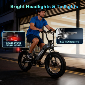Bicicleta Eléctrica Urbana de 1500W y 20 Pulgadas para Adultos, Batería Desmontable de 48V 20Ah, Largo Alcance, 7 Velocidades, EK12, Batería de Largo Alcance de 80 Millas - Product Image 4