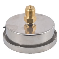 Personnalisable liquide en acier inoxydable Mbar glycérine hydraulique rempli d'huile manomètre Psi manomètre Instruments de température