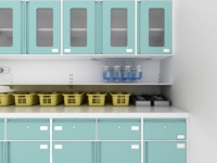 Meubles de cabinet dentaire modernes avec construction métallique, design durable et écologique pour une utilisation à domicile ou au bureau