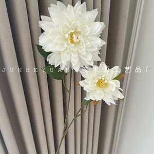 ดอกดาเลียประดิษฐ์ 2 หัว สีชมพู สำหรับตกแต่งงานแต่งงาน อุปกรณ์ประกอบฉากถ่ายภาพ ตกแต่งบ้าน จัดดอกไม้ - Product Image 3