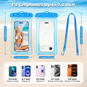 Custodia Universale Impermeabile in PVC Trasparente per <span class=keywords><strong>iPhone</strong></span> e Samsung - Borse per Cellulari - Product Image 5