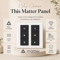 Panneau de contrôle mural HomeKit à écran tactile pour la domotique, compatible Matter, pour maisons et hôtels