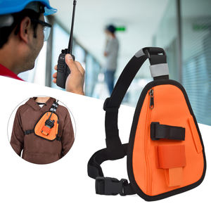 Pack de poitrine <span class=keywords><strong>radio</strong></span> universel, support en nylon pour talkie-walkie, pochette étui avant pour <span class=keywords><strong>radio</strong></span> bidirectionnelle <span class=keywords><strong>Kenwood</strong></span> Midland (orange) - Product Image 2