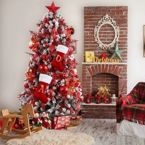 Calcetines Navideños Grandes de Punto <span class=keywords><strong>con</strong></span> Letras Iniciales Bordadas, Decoración Festiva para Colgar en <span class=keywords><strong>la</strong></span> Chimenea, Regalo de Navidad - Product Image 3