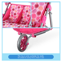 Poussette Feili personnalisée pour poupées avec panier, pour jeu d'imitation de poussette double pour filles plus âgées