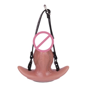 Nuevo y realista dildo con mordaza, mordaza para pene con correa de cuero ajustable, juguete sexual para adultos, dildo con mordaza, BDSM, fetiche, bondage - Product Image 5