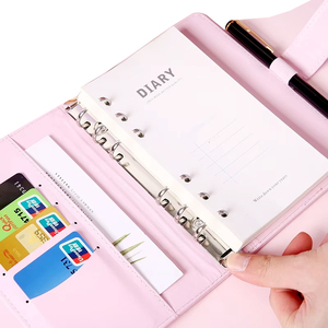 Cuaderno A6 recargable de cuero PU, lindo diario de hojas sueltas con cubierta, organizador multifuncional para diario y planificación - Product Image 1