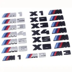 Custom 3d Luxury Abs Letters Car Sticker Emblem M1m2m3m4m5m6 Car Rear Tail Trunk Plastic Badge