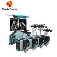 Machine de jeu de tir VR AR MoviePower Sniper en fibre de verre et métal pour usage commercial en intérieur (aéroports, centres commerciaux)