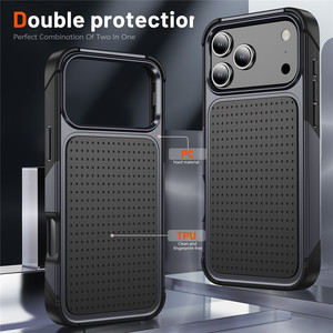 Custodia Protettiva 2-in-1 in TPU+PC Anti-Impronta e Anti-Caduta per <span class=keywords><strong>iPhone</strong></span> 17 Air, 17, 16, 15, 14, <span class=keywords><strong>13</strong></span>, 12 <span class=keywords><strong>Pro</strong></span> <span class=keywords><strong>Max</strong></span> - Bestseller - Product Image 5