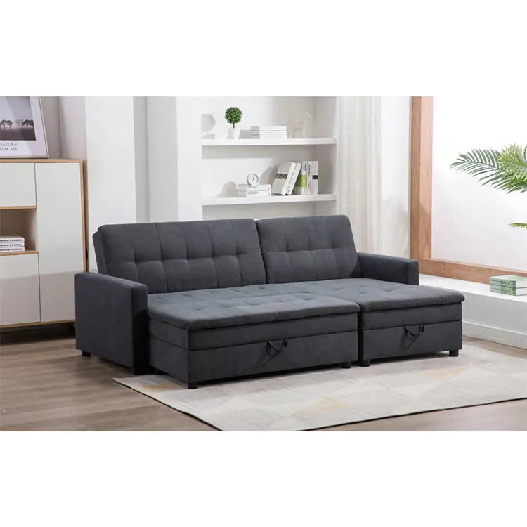 Frank muebles sofá moderno cum cama doble material tela sofá cama plegable elegante muebles de sala de estar