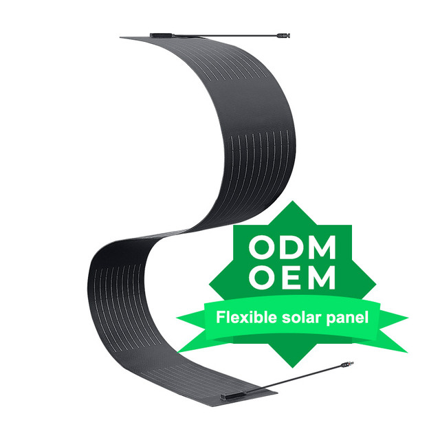 Slender 50W/60W/80W 12v Monocrystalline Solar Panels Lightweight Flexible Solar Modules for Narrow Places Caravan RV OEM Power