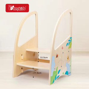 Bán Buôn Đa-Hai Lớp Nhà Bếp Giúp Trẻ Em Bằng Gỗ Bước Phân Với Ngăn Kéo W08g450 - Product Image 6