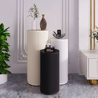 Support de présentation et support à fleurs circulaire moderne minimaliste en fer thermolaqué, style colonne romaine, pour salon et balcon