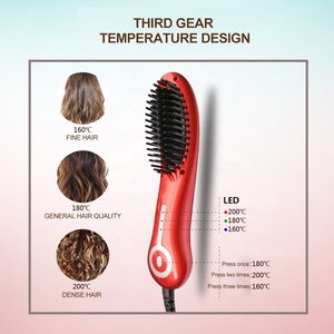 Venta caliente LCD plancha de pelo Multi-funcional de pelo que labra la Herramienta 2 barba plancha rápido calentador de iónicos directamente peine del pelo - Product Image 2
