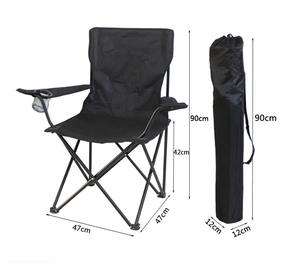 Chaise de plage chaise pliante de camp en métal extérieur pour les activités de <span class=keywords><strong>campagne</strong></span> chaise de plage pliante en toile de polyester légère - Product Image 2