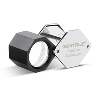 DK16008 20.5mm 10x Triplet Diamond Loupe Chrome Professional Jewelry Magnifier