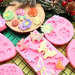 Hoa fondant khuôn hoa và bướm kẹo Silicone khuôn mẫu cho sô cô la fondant Polymer đất sét crafting dự án - Product Image 6