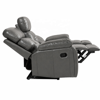 3-teiliges 3+2+1 Air-Leder Manuelles Relaxsofa-Set Wohnzimmermöbel