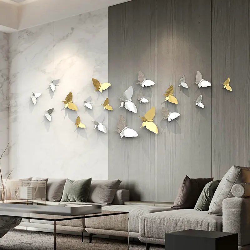 Kelebek süslemeleri ev dekor öğeleri oturma odası için bohemian ev otel villa odası dekorasyon için