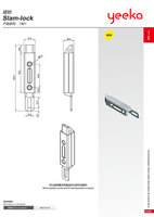 YEEKA 1801 Loquet à panneau robuste à fermeture automatique par choc, en zinc, pour boîte à outils, camion, armoire industrielle