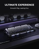 GravaStar Mercury K1 75% 2.4Ghz Keyboard game mekanis nirkabel paduan aluminium Gasket kustom kompak soket Linear penukar panas