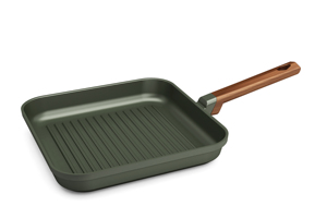 Chất lượng cao OEM bán chạy nhất đúc hiệu ứng gỗ nhôm nấu ăn chậu và chảo không dính gốm <span class=keywords><strong>Cookware</strong></span> sets với Glass Nắp - Product Image 5