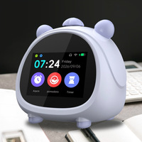 Réveil vocal intelligent IA de bureau, gestionnaire de temps à commande tactile et minuteur Pomodoro rechargeable avec fonction multilingue
