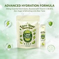OEM ODM Poudre d'hydratation électrolytique aromatisée à la bière au citron, sans alcool, 30 sachets, avec vitamines C, B6, B12