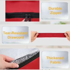 Insulated Cooler Bag Designer with Top Zippered Closure and Cup Holders for Reusable Delivery & Storage Bags - Product Image 3