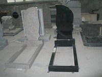 Pierres commémorales en granit noir, style russe, fabrication en gros, 1 pièce