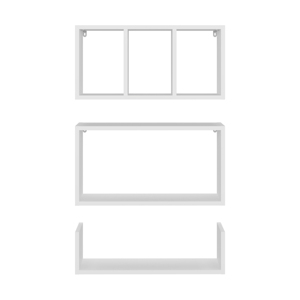 Trego Wall Shelves <b>Set</b> Of 3 Modern Floating Shelves For Home Storage And Decoration Living Room Studio <b>Office</b> - Product Image 5