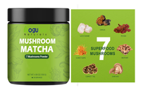 Marque privée Poudre de matcha aux champignons bio de qualité supérieure Matcha Support énergétique naturel sans gluten