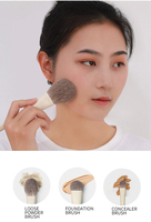 Pinceaux de maquillage professionnels de luxe blanc perle avec sac Portable de voyage, ensemble de pinceaux cosmétiques, brosses de voyage, 10 pièces