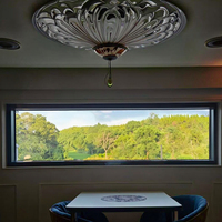 Fenêtre à cadre mince en aluminium à faible valeur U, vitrage fixe haute performance pour maison passive moderne